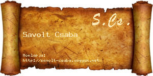 Savolt Csaba névjegykártya