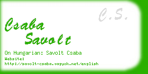 csaba savolt business card